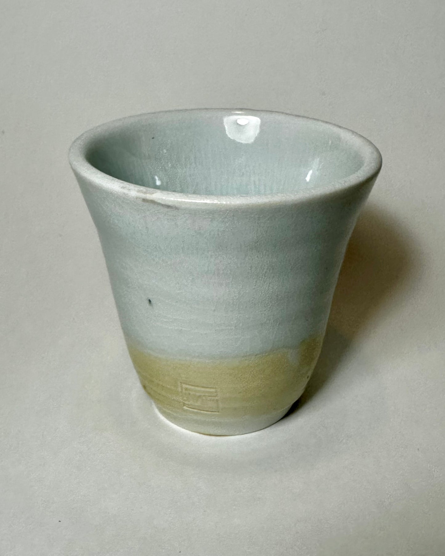 Wood fired porcelain cup